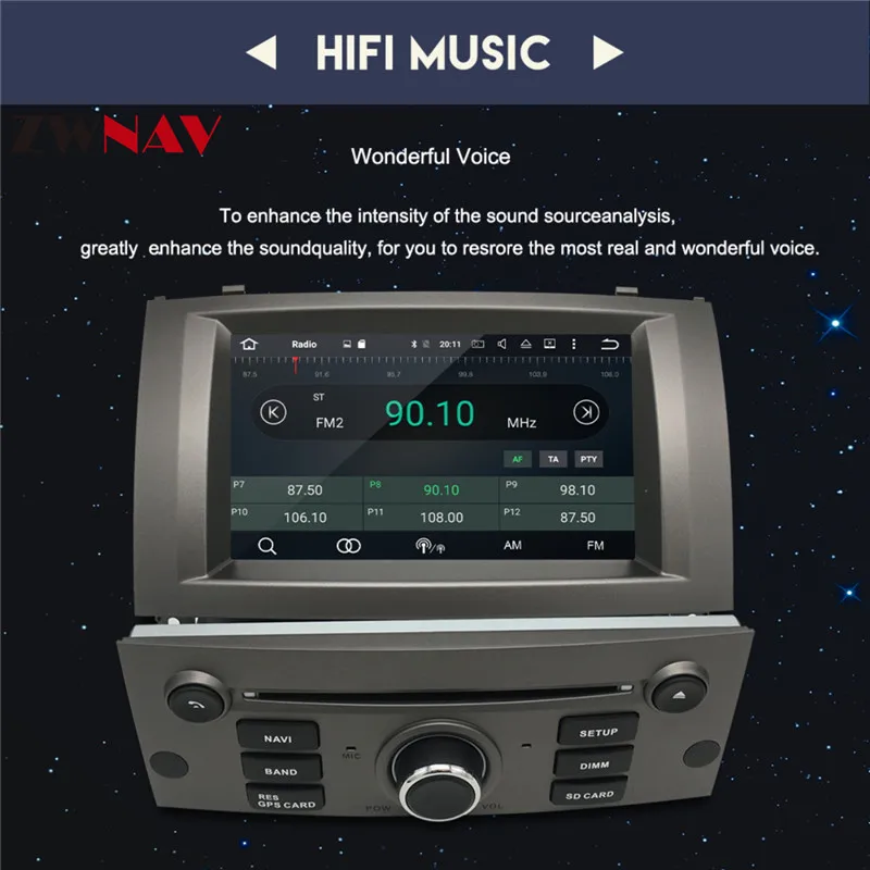 Восьмиядерный Android 8,0 автомобильный dvd-плеер gps ГЛОНАСС навигация для peugeot 407 2004-2010 4 Гб ОЗУ 32 Гб ПЗУ Мультимедиа Радио стерео