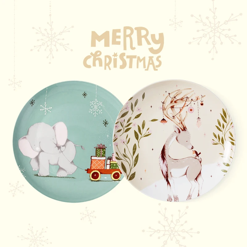 Рождественская Подарочная коробка 8 дюймов керамические тарелки Высокое