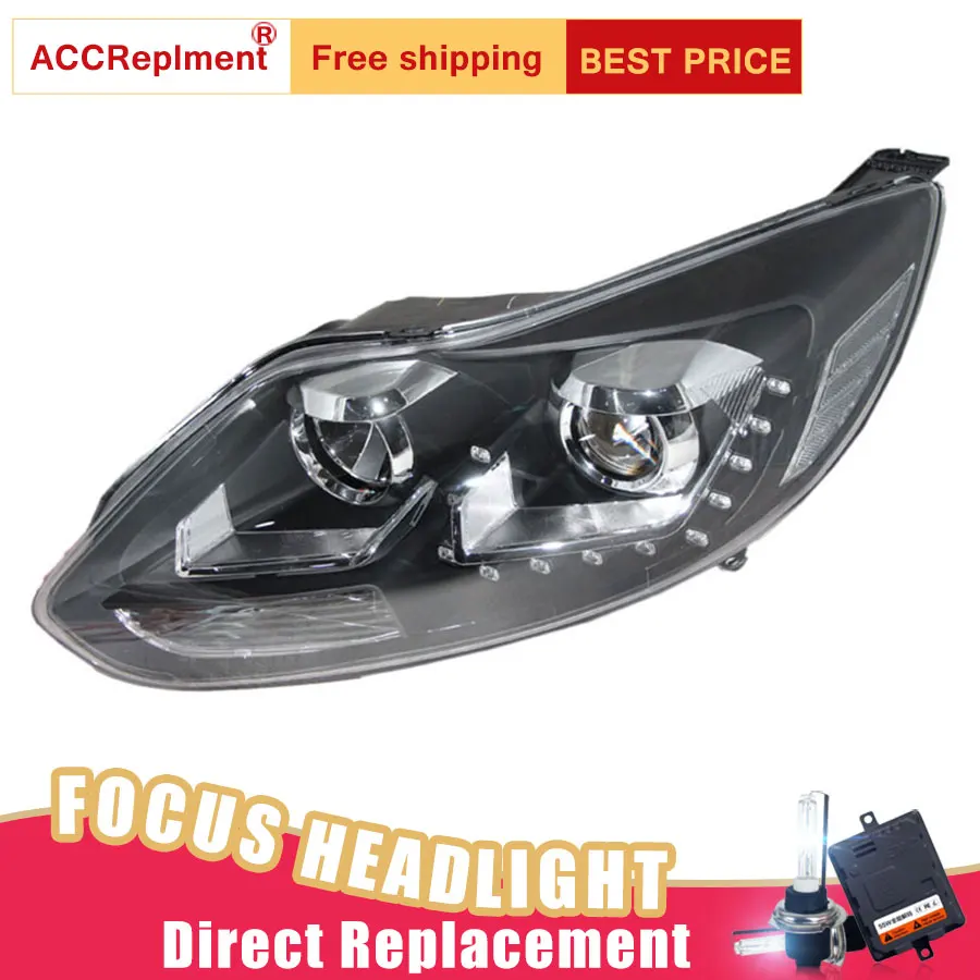 2 шт. светодиодный ные фары для Ford focus 2012-2014 Автомобильные ангельские глазки