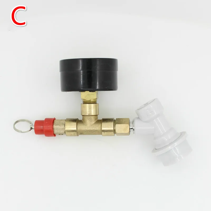 Homebrew регулируемый клапан сброса давления с Guage для Домашнего Пива 0 ~ 60 PSI/0-100 PSI