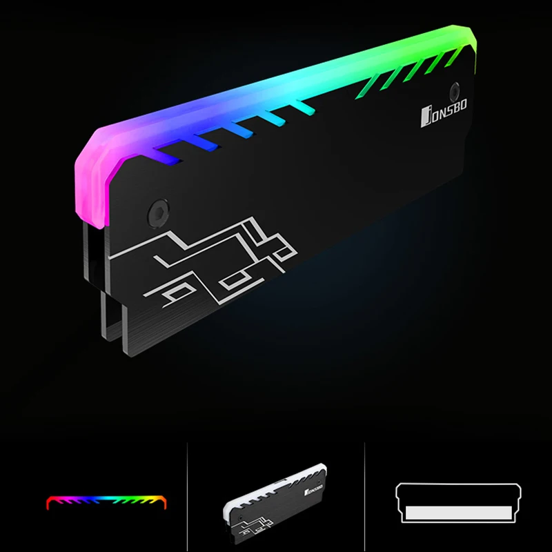 Алюминиевый сплав ram охлаждающий корпус радиатор RGB 265 светильник с эффектом памяти Охлаждающий радиатор светящийся Настольный охлаждающий жилет