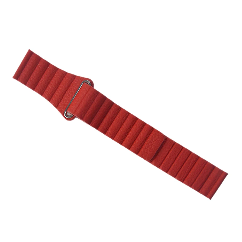 Red 20 мм кожаный браслет ремешок для Xiaomi Amazfit Bip Amazfit GTR 42 мм наручные часы для samsung Galaxy Active gear S2 S4 Correa - Цвет: Red