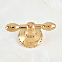 wall mounted luxury polished gold color brass bathroom towel coat hooks dual robe hook hanger bathroom accessory mba888
