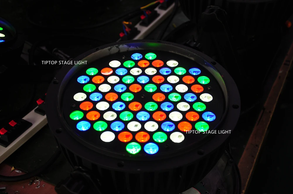 Бесплатная доставка 72x3W плоский наружный RGBW Led Par Светильник 2 4G беспроводной