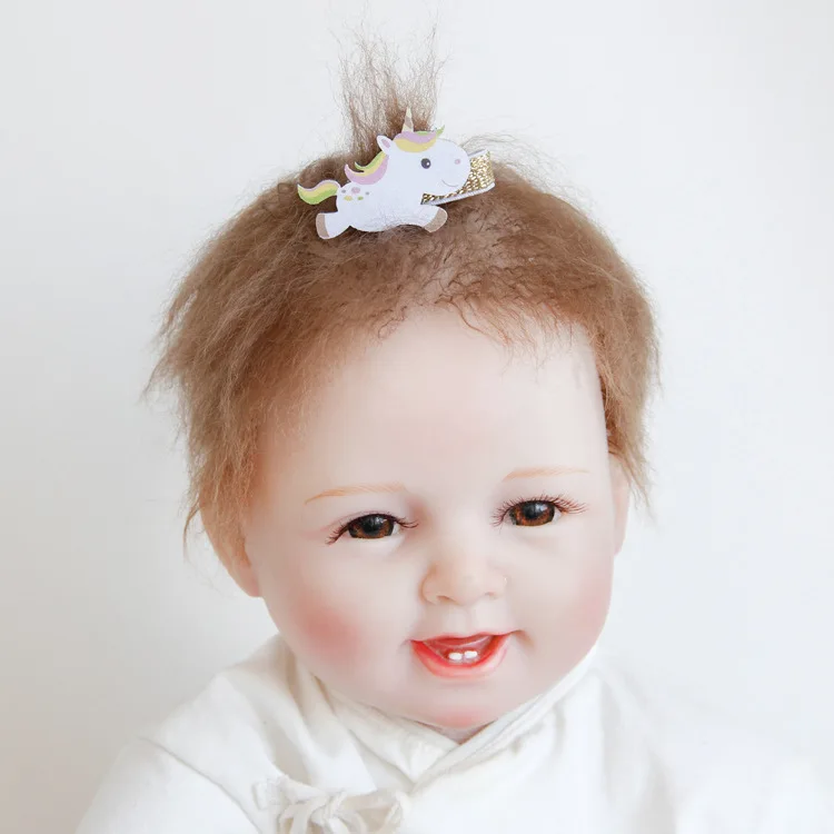 Бутик 12 шт модные милые заколки с единорогом Kawaii Твердые войлочные конские