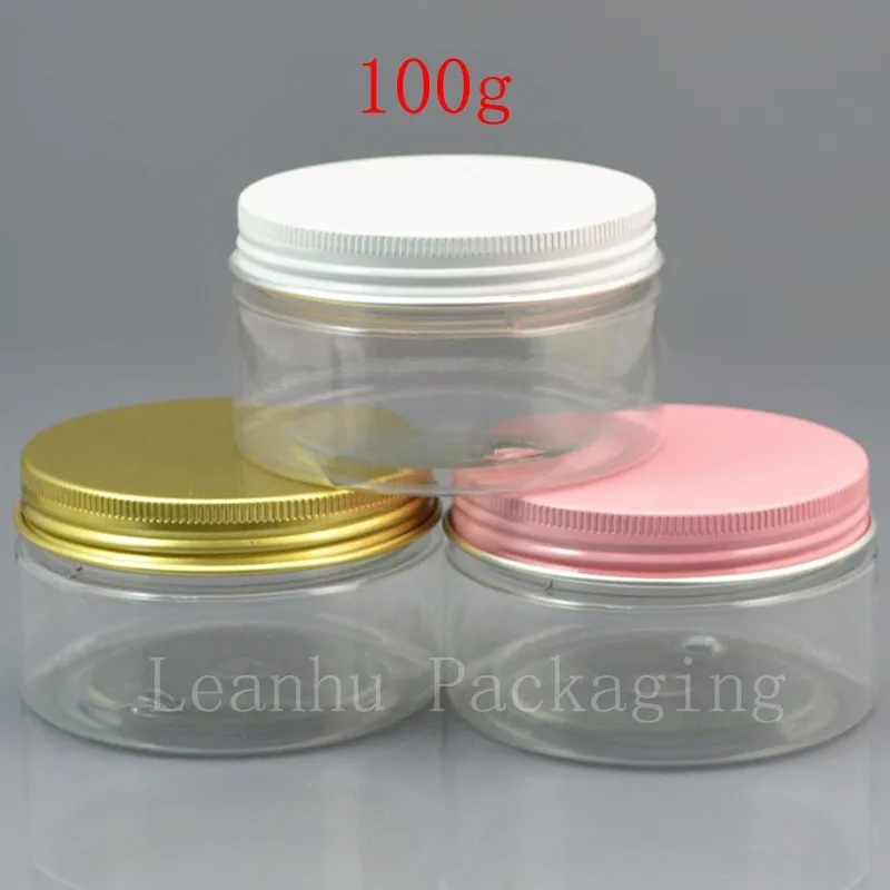 clear 50Pcs PET Sample Cosmetic Container Portable Empty Cream Jar Pot  Makeup Packaging Case, skin care cream,