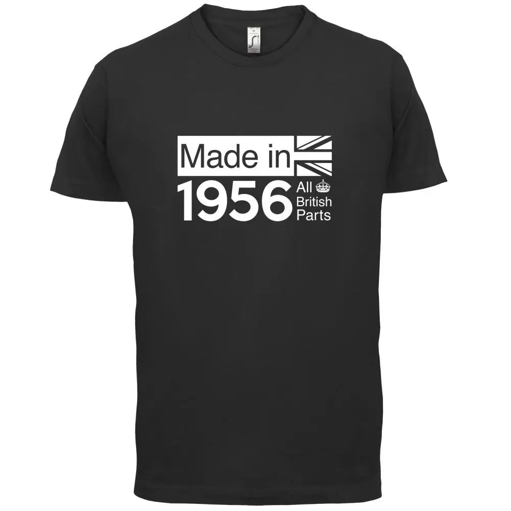 1956 английские части 60 летний день рождения Мужская футболка 13 цветов подарок с