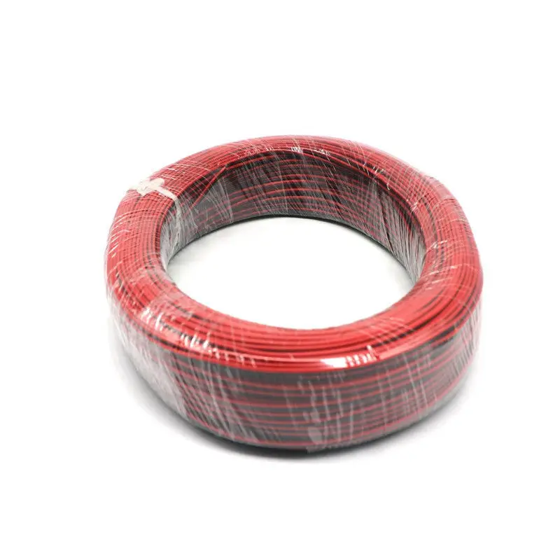 2 контактный светодиодный Удлинительный кабель красный черный 12 В 24 Светодиодная