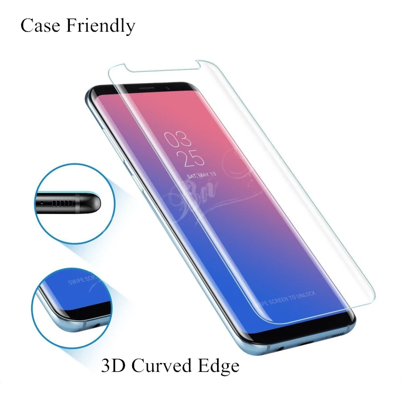 Закаленное стекло Полный Клей протектор экрана для samsung Galaxy S10 Plus S9 S8 Note 9 8 полный клей стекло протектор экрана
