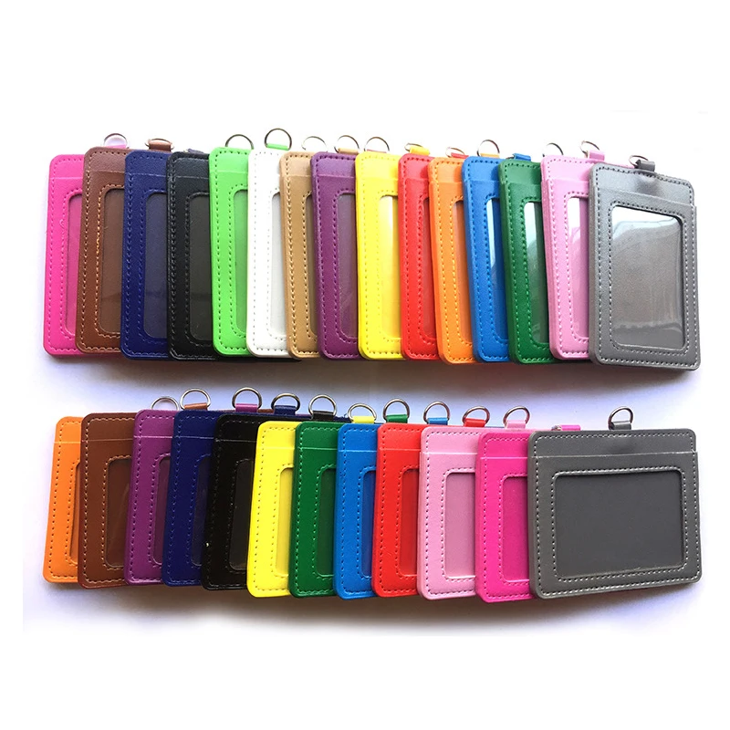 Офисная сумка из искусственной кожи горизонтальный держатель для ID карт двойной