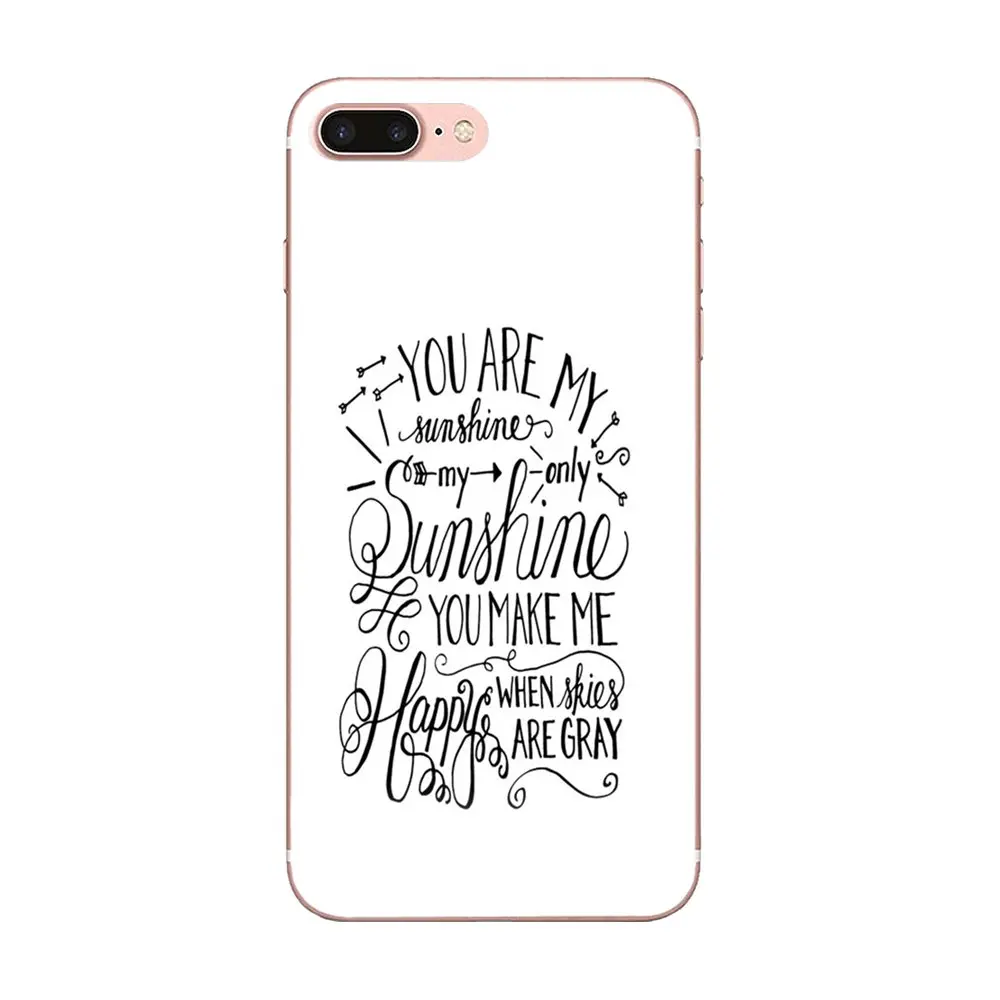 TPU Capa You Are My Sunshine Only для Galaxy A3 A5 A7 On5 On7 2015 2016 2017 Grand Alpha G850 Core2 Prime S2 I9082|Чехлы-накладки| |