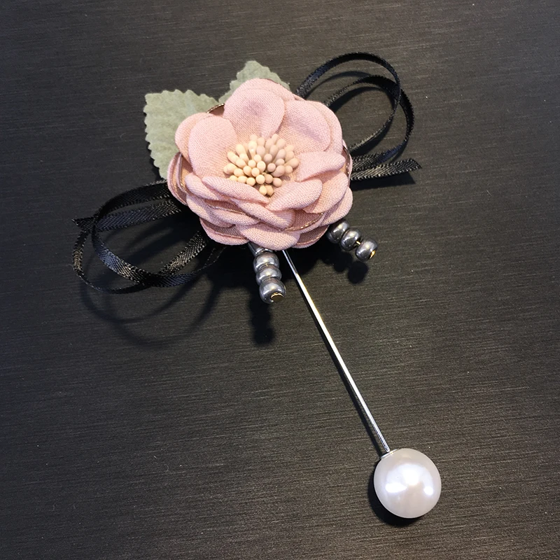 Cloth art flower brooch brooches women deserve to act the role of pearl pin scarf buckle fashion jewelry ornaments xz41 | Украшения и