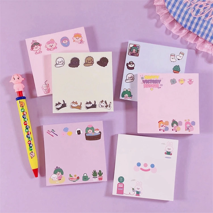 80 Sheets Kawaii Cloud Smile Face Series Memo Pad Paper Sticky Notes Cute Notepad Korean Stationery School Supply Kids Gift