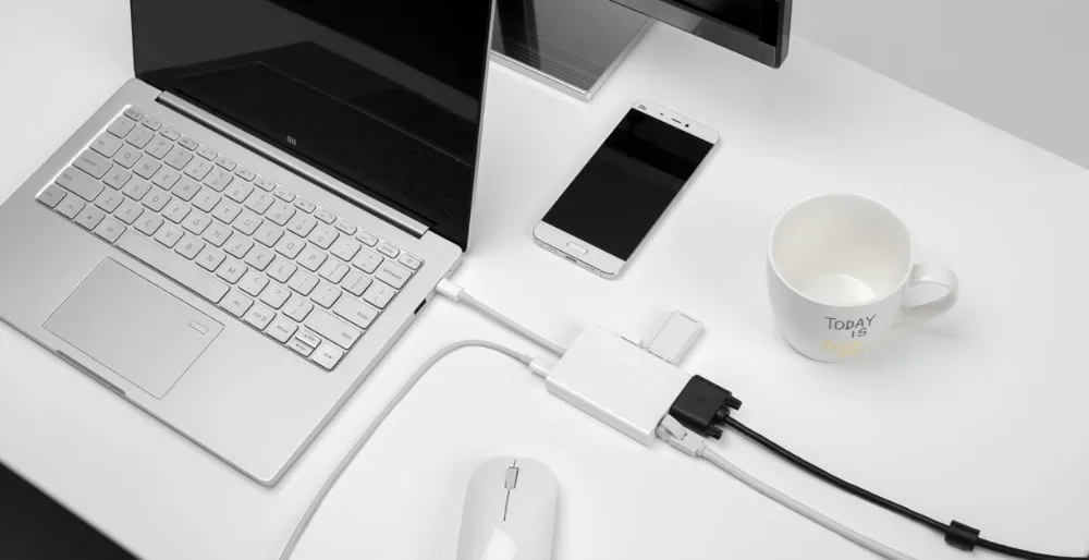 Оригинальный адаптер Xiaomi USB 3 0 Type C Ethernet Реверсивный переходник для Macbook laptop 13 PD3.0
