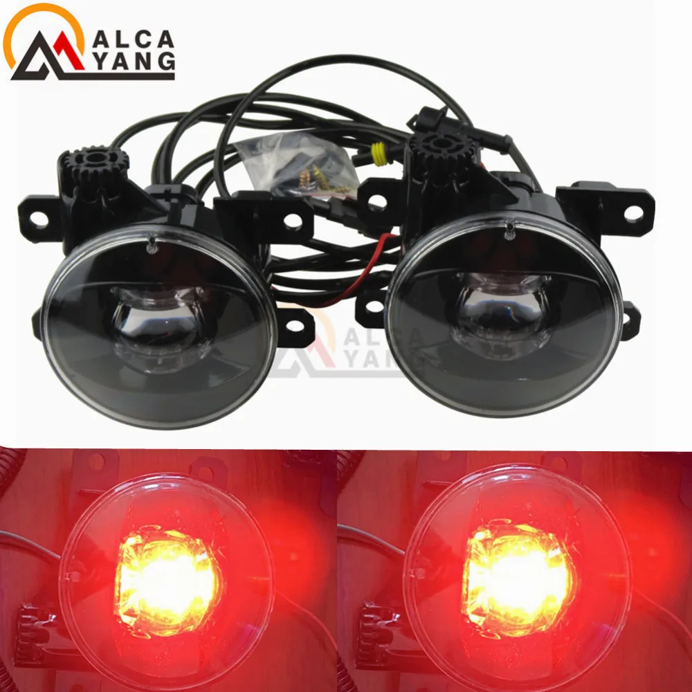 With Red Devil Eye Malcayang светодиодный круглый бампер противотуманные фары Devil Eye для Range Rover land rover freelander 2 2006 DRL Противотуманные фары освещение Стайлинг автомобиля - Цвет: With Red Devil Eye