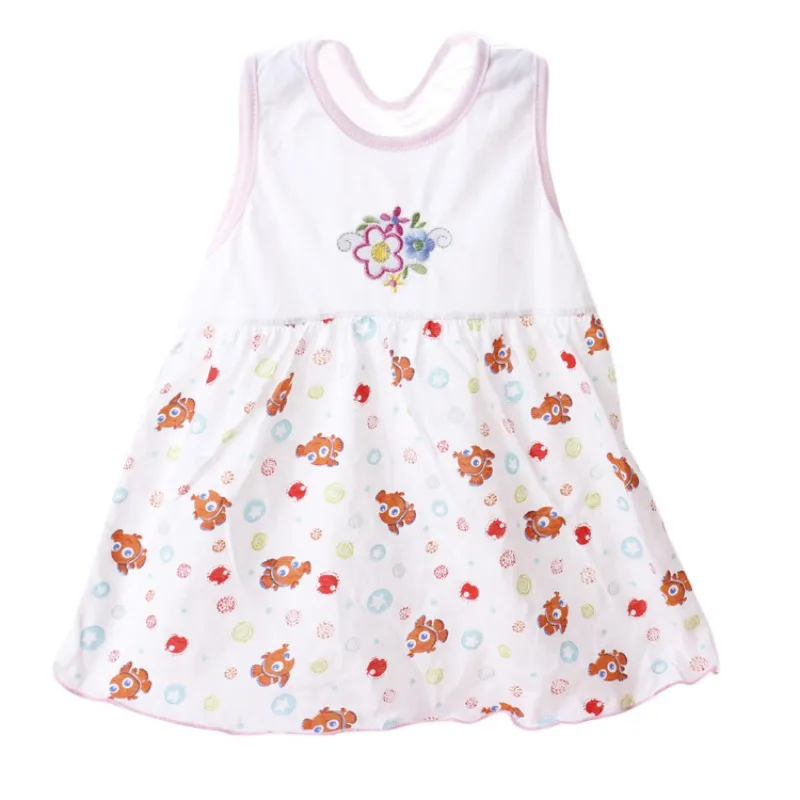 Летнее милое платье с принтом для маленьких девочек принцессы От 1 до 2 лет