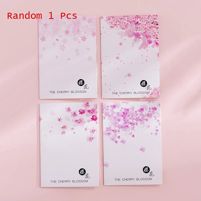 Cherry Blossoms 1PC 1 шт., мягкая обложка, фламинго, кактус, блокнот, дневник, блокнот для рисования, портативный блокнот, записная книжка, блокнот, канцелярские принадлежности, подарок - Цвет: Cherry Blossoms 1PC