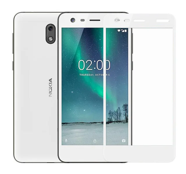 100 шт./лот 3D закаленное стекло для Nokia 2 Полное покрытие экрана Взрывозащищенная