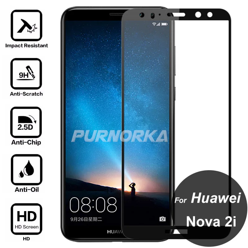 Для huawei Nova 2i полное покрытие 3D протектор экрана 9 H Закаленное Стеклянные покрытия