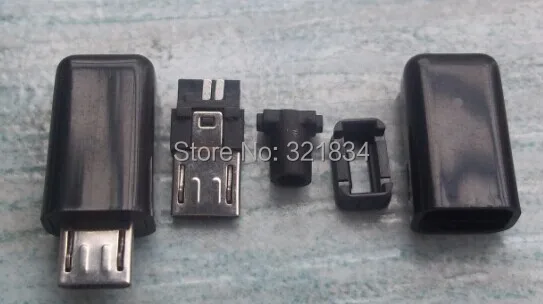 1 шт. DIY Micro USB Тип B папа 5pin четыре шт разъем в сборе|Соединители| |