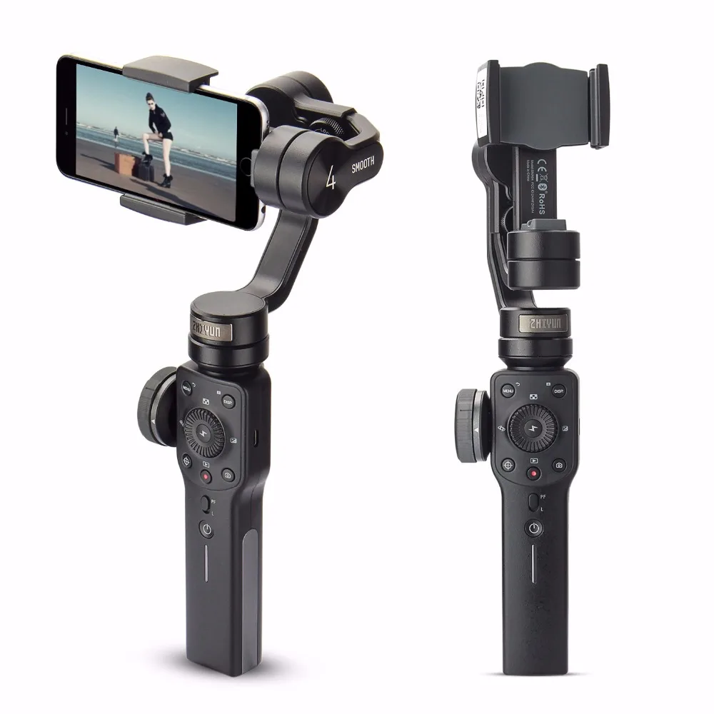 Zhiyun Smooth-Q гладкий 4 3-осевой телефон ручной шарнирный стабилизатор с поворотом на мобильный телефон для iPhone 6, 7, 8, X samsung Galax S8 Plus смартфон