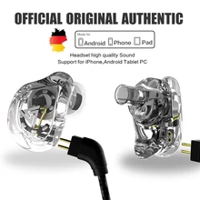 QKZ VK1 ZS10 Headphone Running Sport Earphone 4 Drive Unit Headset ZS6 With 4 Dynamic Hybrid In Ear Earphone HIFI DJ Monito