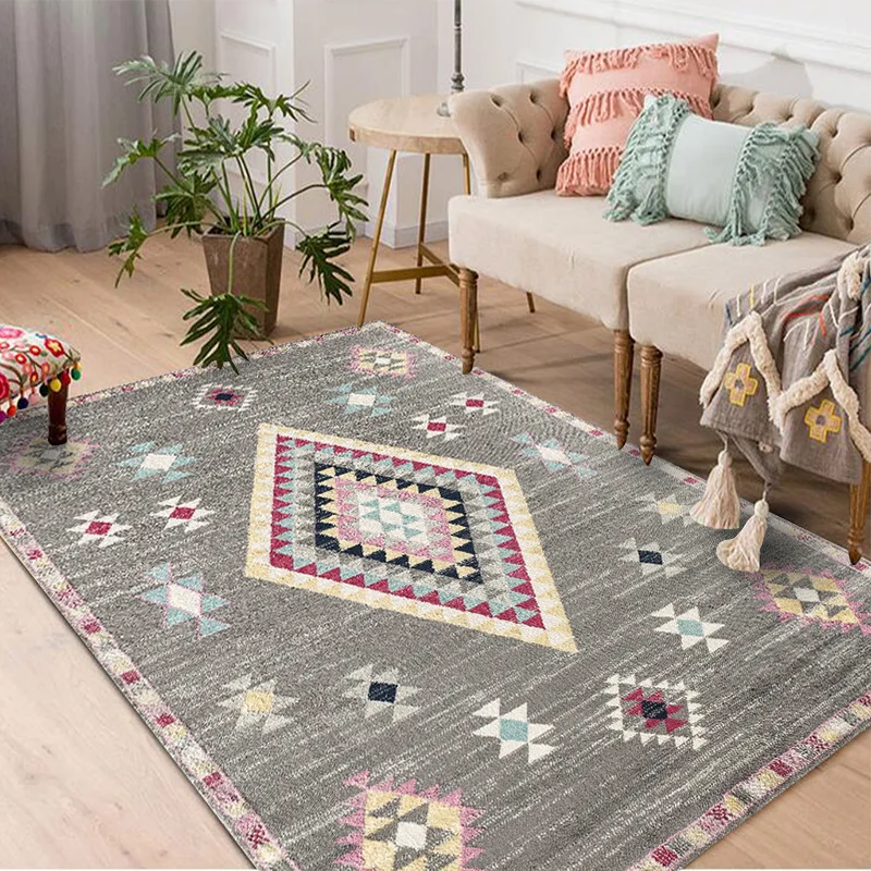 

Bohemia Style Living Room Carpet Home Carpet Bedroom Sofa Coffee Table Rug Study Room Floor Mat Decorative Kids Tatami Rugs