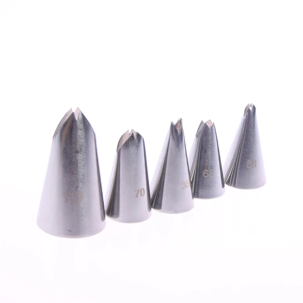 5 шт./компл. листьями насадка для декорирования торта Нержавеющая сталь