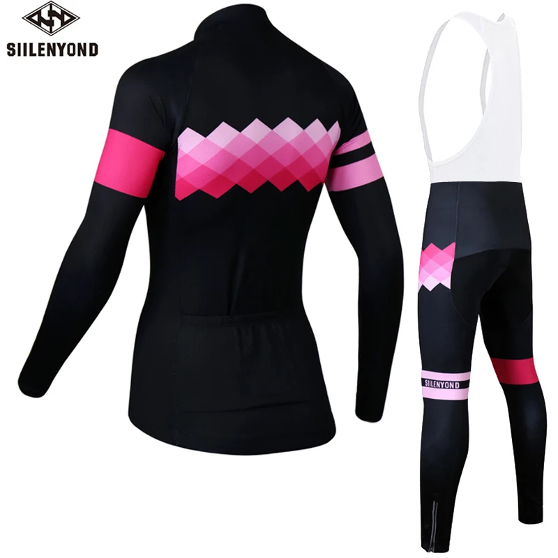 Siilenyond 2019 Женский Pro зимний термо флисовый комплект для велоспорта MTB Одежда езды