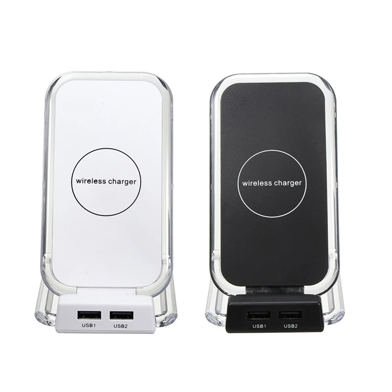 Беспроводное зарядное устройство Qi с 3 катушками 2 USB порта быстрая зарядка