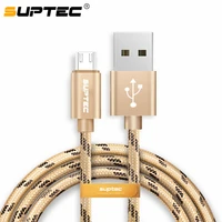 suptec nylon braided micro usb cable 1m2m3m data sync usb charger cable for samsung htc lg huawei xiaomi android phone cables
