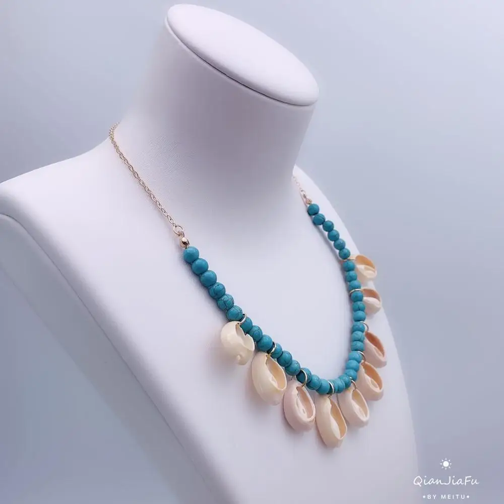 Золотые ожерелья из ракушек модные ювелирные изделия свадебные подарки Женские