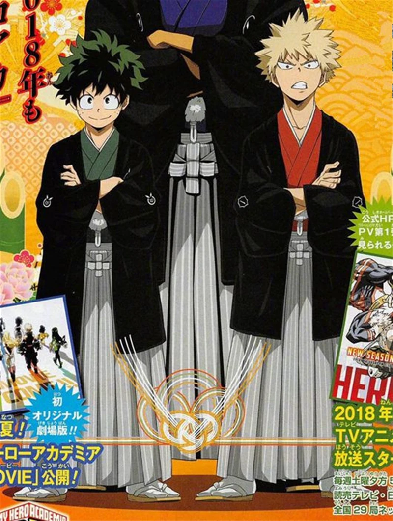 

Hot Anime Cosplay My Hero Academia Izuku Midoriya deku Bakugou Katsuki Cosplay Costume Japanese Kimono Uniforms Suits