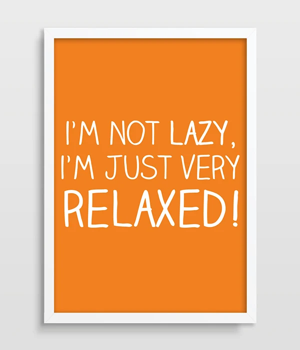 Забавный офисный постер с типографская печать типография домашний ленивыми