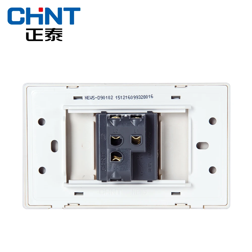 CHINT Electric 118 Type Switch Socket NEW5D Wire Drawing Gold Within Steel Frame One Gang Two Way Switches|switch socket|switches