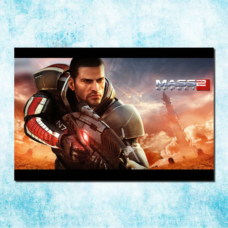 Mass Effect 2 3 4 горячей съемки действие игры Art Шелковый Холст плакат 13x20 24x36 дюймов картинки для гостиной Декор(больше)-4 - Цвет: click