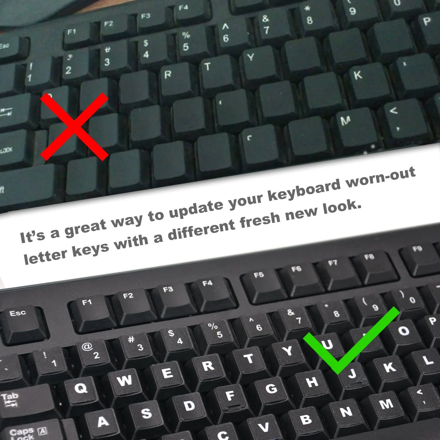 2 шт. универсальные наклейки на клавиатуру английском языке для обложки