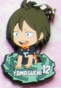 Кошмарным! Наполовину тело версия аниме карасуно средней школы Хината Kageyama Kenma nishioya резиновый брелок - Цвет: 04