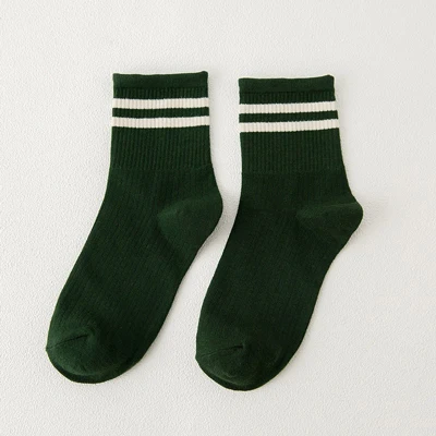 1pair Style 1 1/2 пары, женские повседневные хлопковые удобные короткие носки в полоску ярких цветов Harajuku Модные женские забавные носки 2 стиля, Meia - Цвет: 1pair Style 1