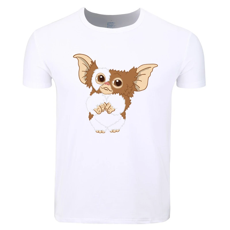 Мужские азиатского размера и женские футболки с принтом Gremlins Gizmo Летние повседневные футболки с круглым вырезом и коротким рукавом HCP4368
