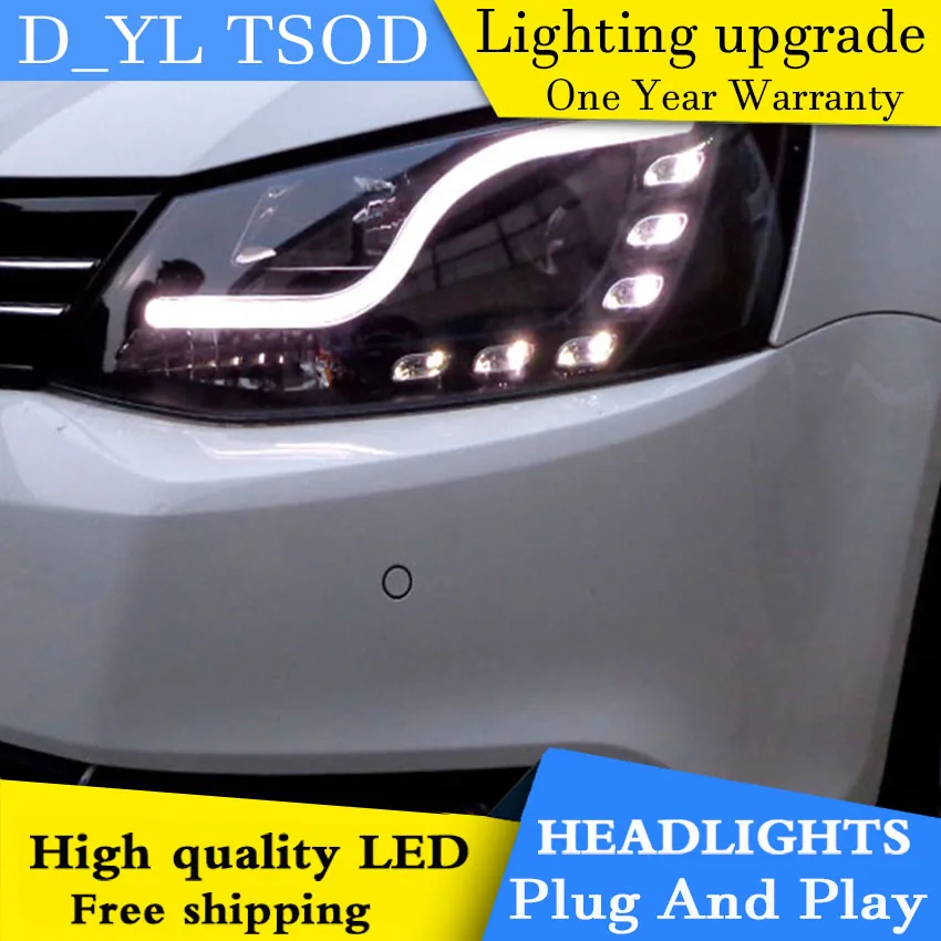 D_YL автомобильный Стайлинг для фар VW Jetta 2012-2015 JettaLED фары DRL линзы двойной луч H7 HID