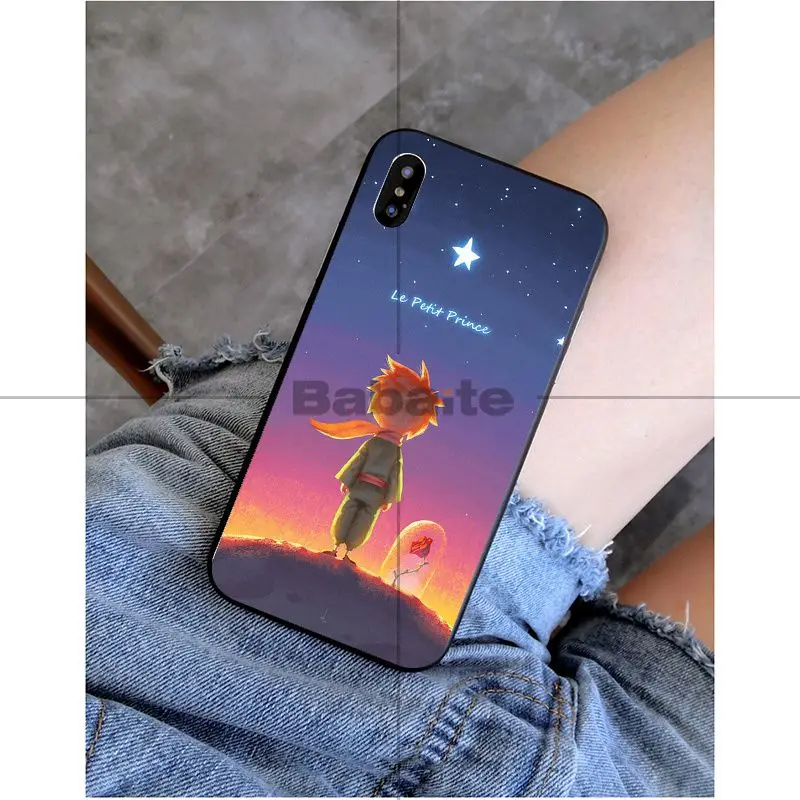 A10 Babaite Маленький принц и лиса умный черный мягкий чехол для телефона для Apple iPhone 8 7 6 6S Plus X XS MAX 5 5S SE XR чехол - Цвет: A10