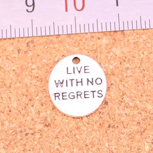 30 шт. Подвески Live With No Regrets из металлического сплава|Шармы| |