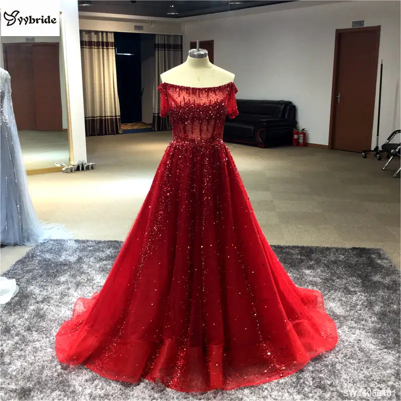 Robe De Soiree красное вино 2020 бисероплетение сексуальные платья с рукавами крылышками