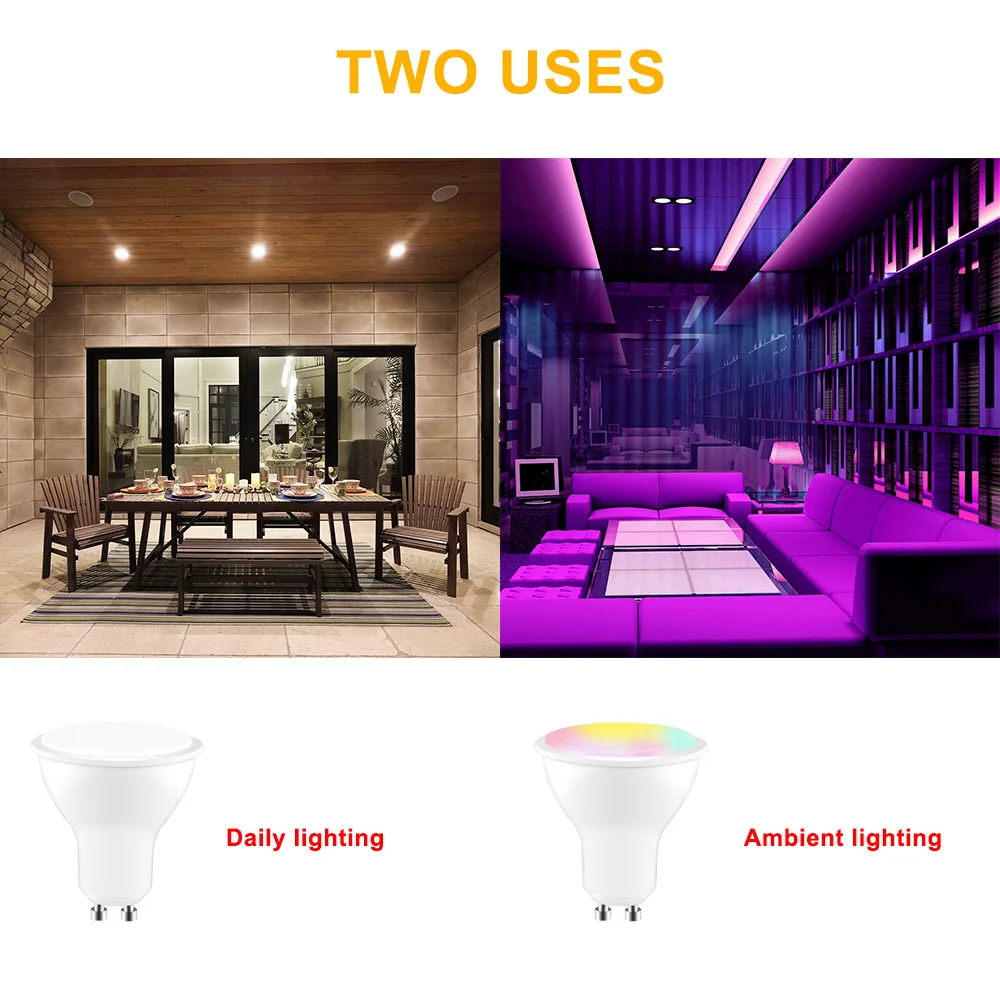 GU10 LED 16 смена Цветов RGB W волшебная лампа 85-265 в 110 120 220 В Светодиодная прожектор +