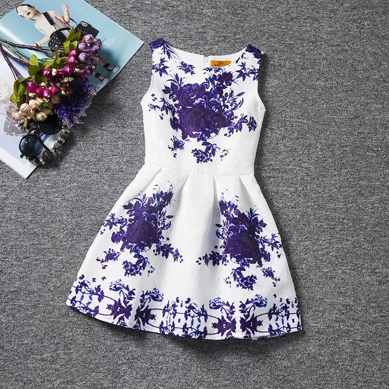 7 Color Cotton Girl Dress Retro Baby Girls Print Dresses Sleeveless Chinese Cheongsam Spring Summer Clothes Hot 2016 | Детская одежда и