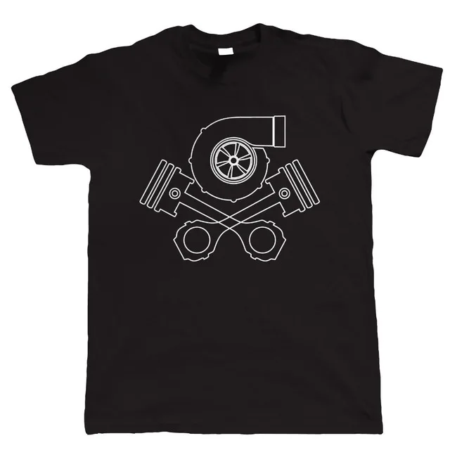 Дешевые футболки с короткими o-образным вырезом Мужская мода Turbo череп Tee | одежда