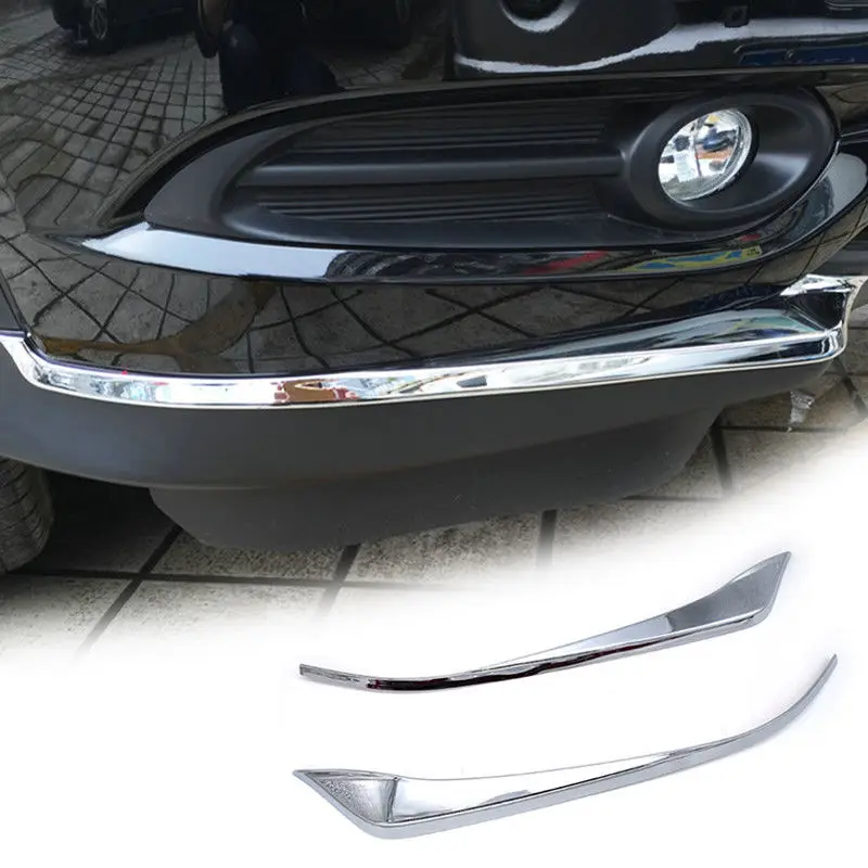 

BBQ@FUKA 2pcs ABS For Honda HR-V HRV 2014-2018 Chrome Front Bumper Corner Cover Trim Garnish Protector Decorative Accessorries