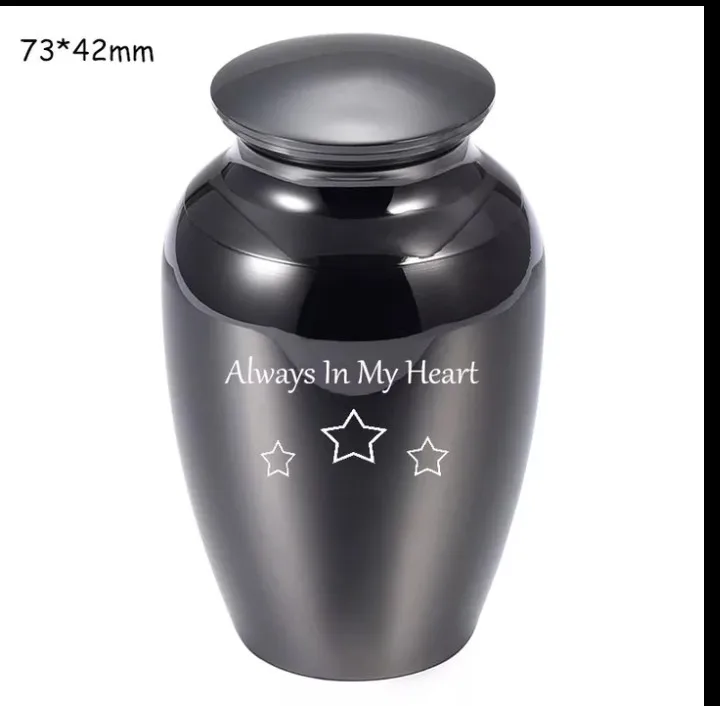 

IJU027 (73mm*44.5mm) Engrave Stainless Steel Memorial Urn For Human/Pet Funeral Ashes Mini Casket Cremation Jewelry