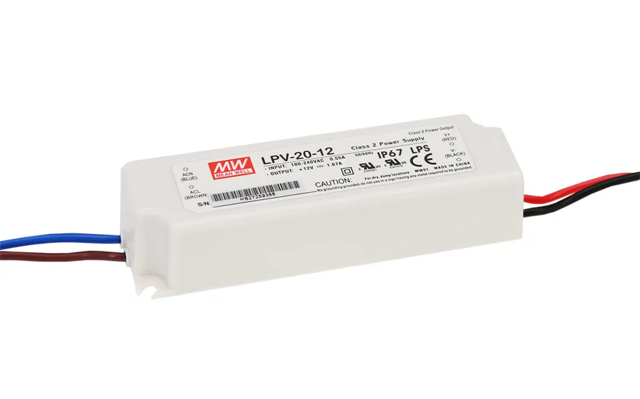 Цена означает хорошо LPV-20-12 12 В 1.67A meanwell LPV-20 20 Вт одиночный выход Индикатор импульсный источник питания
